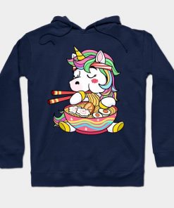 Anime Unicorn Eating Ramen Gift Kawii Japanese Unicorn Print